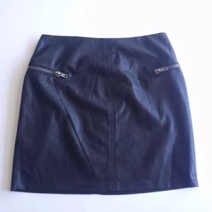 BCBGeneration MINI SKIRT VEGAN LEATHER BLACK